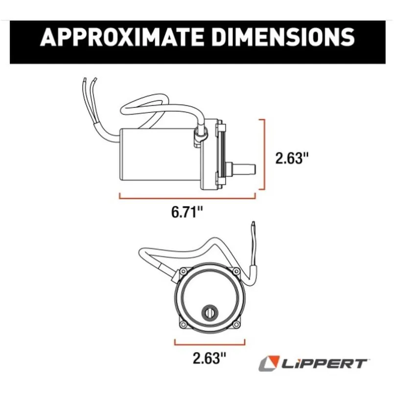 Electric stabalizer jack motor